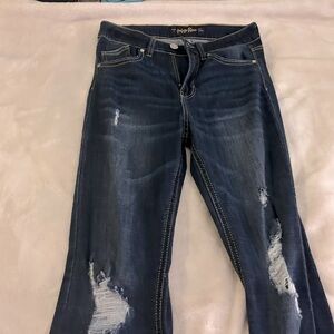 Women’s Flared Jeans, ripped